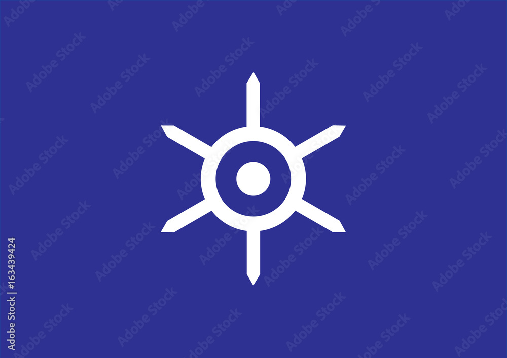 Obraz premium Tokyo flag of japan - Closeup Tokyo City Flag, Capital City of Japan, Waving in the Wind