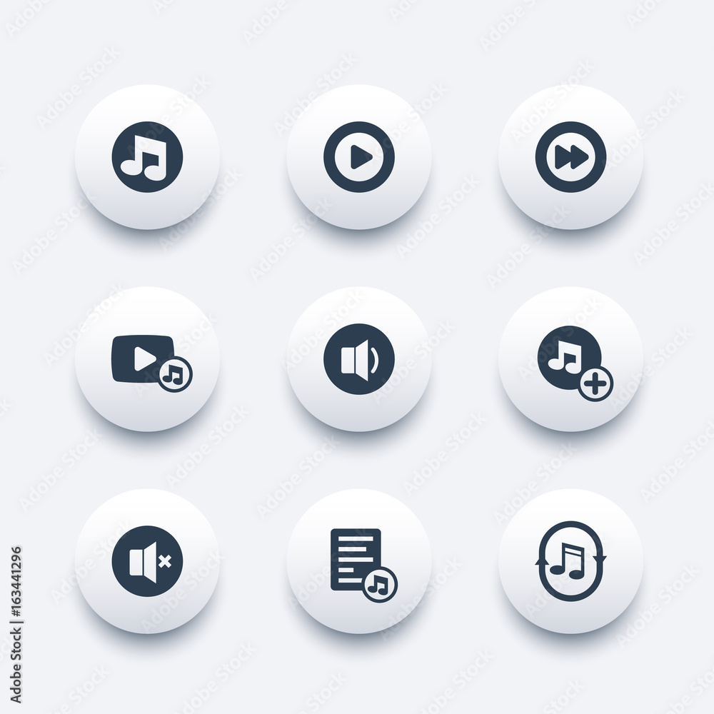 music icons set music icons set