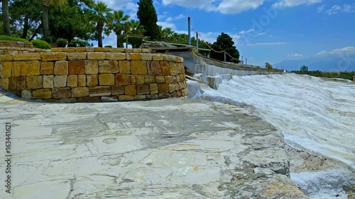 View of the calcareous minerals in Pamukkale photo