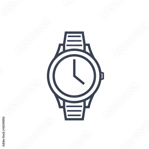 watch line icon on white photo