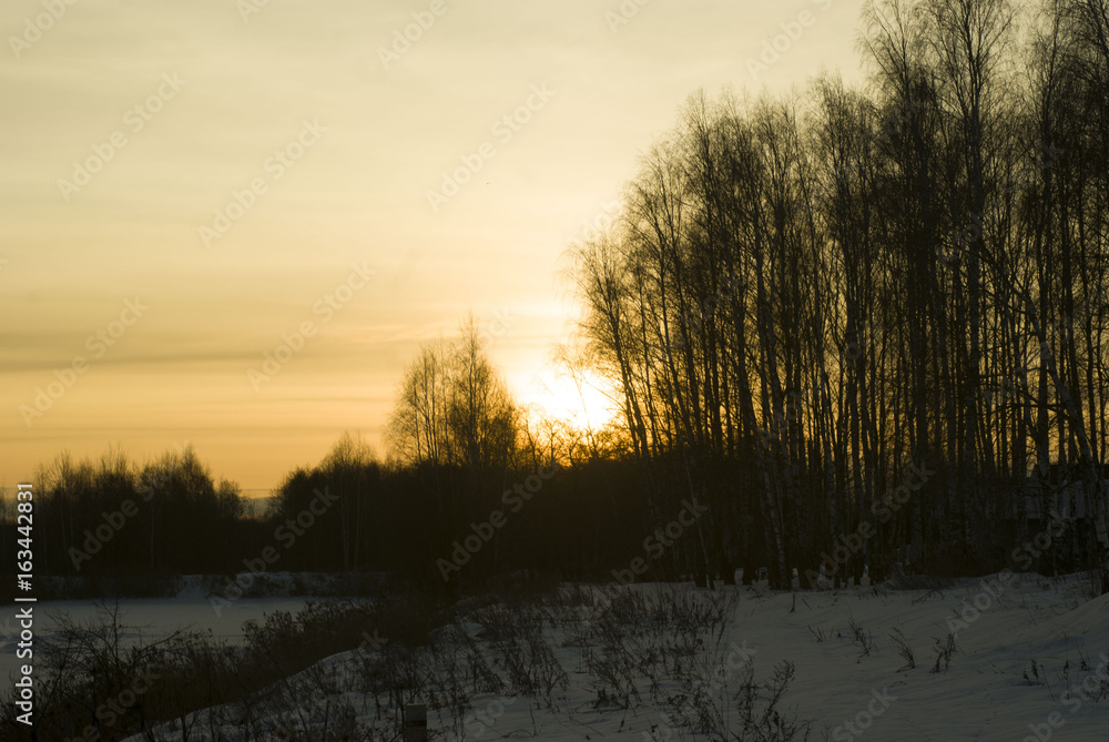Sunset in the village of Filippovskoe Vladimirskaya oblast' Sunset in the village of Filippovskoe Vladimirskaya oblast'