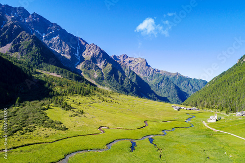 Stelvio National Park (IT) - Val di Rezzalo 1865 mt. - Vista aerea photo