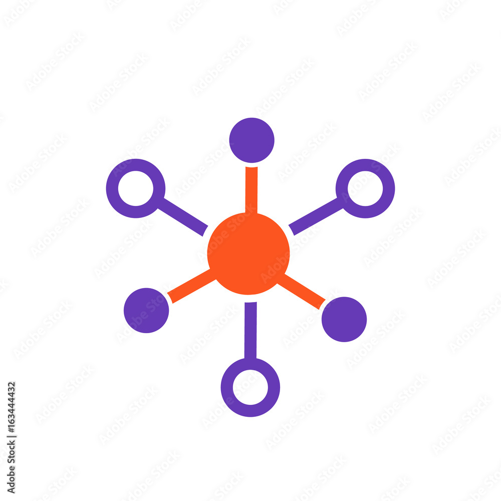 molecule icon on white molecule icon on white