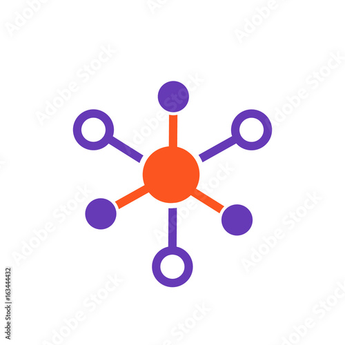 molecule icon on white