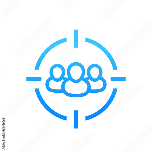 target audience icon on white
