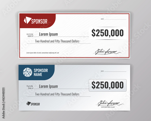 Template for event-winning check. Geometric background. Vector