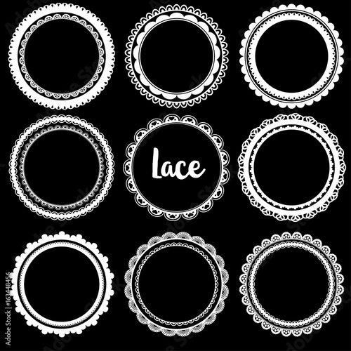 Set of Vintage backgrounds, Guilloche ornamental circle Elements for Certificate,