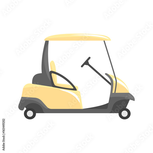 Golf car, golf sport equipment vector Illustration