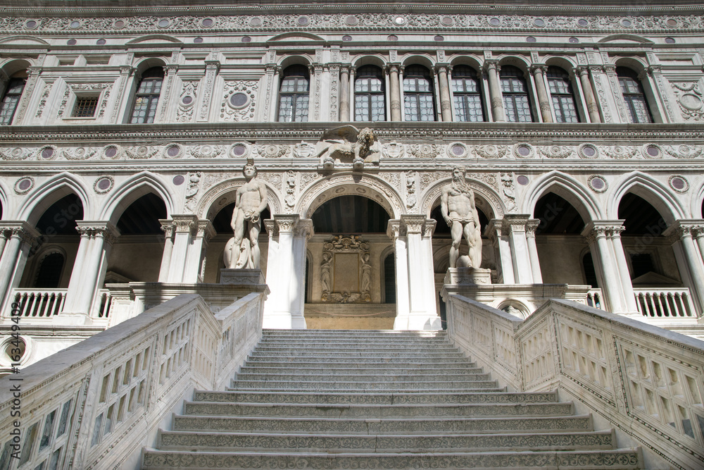 Stairway of Palazzo Ducale (Doge's Palace) in Venice, Italy