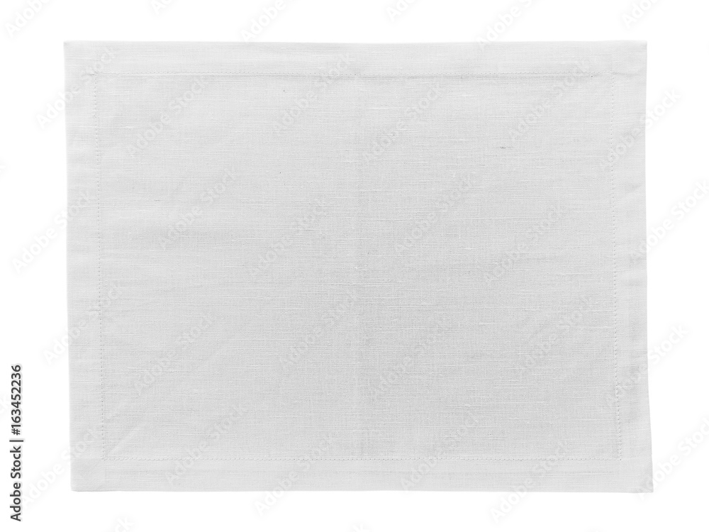 White napkin isolated on white White napkin isolated on white