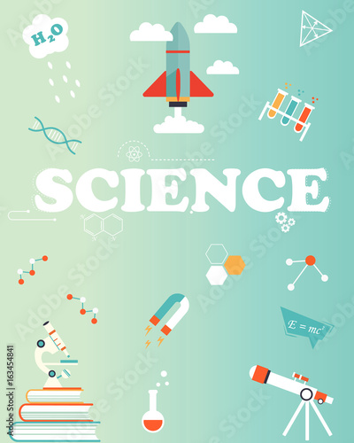 Science laboratory research banner. Concept for web banners and promotional materials
