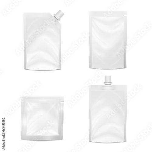 Food or Drink Pouch Bag Product Packing Illustration