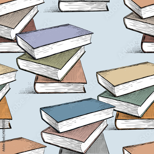 pattern of the textbooks stacks