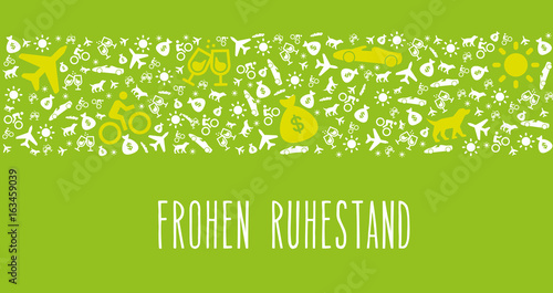 Grußkarte zum Ruhestand, zur Rente oder Pension