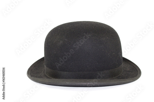 Gentleman's Bowler Hat on White Background