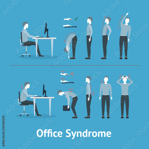 Office Syndrome. Vector