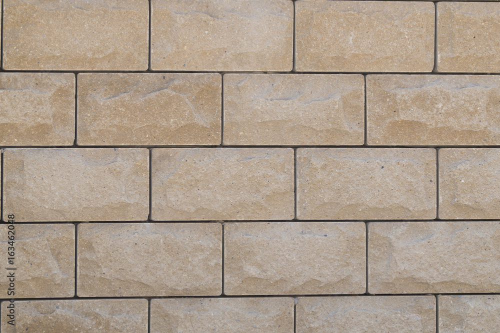 Beige brick wall, background, texture Beige brick wall, background, texture