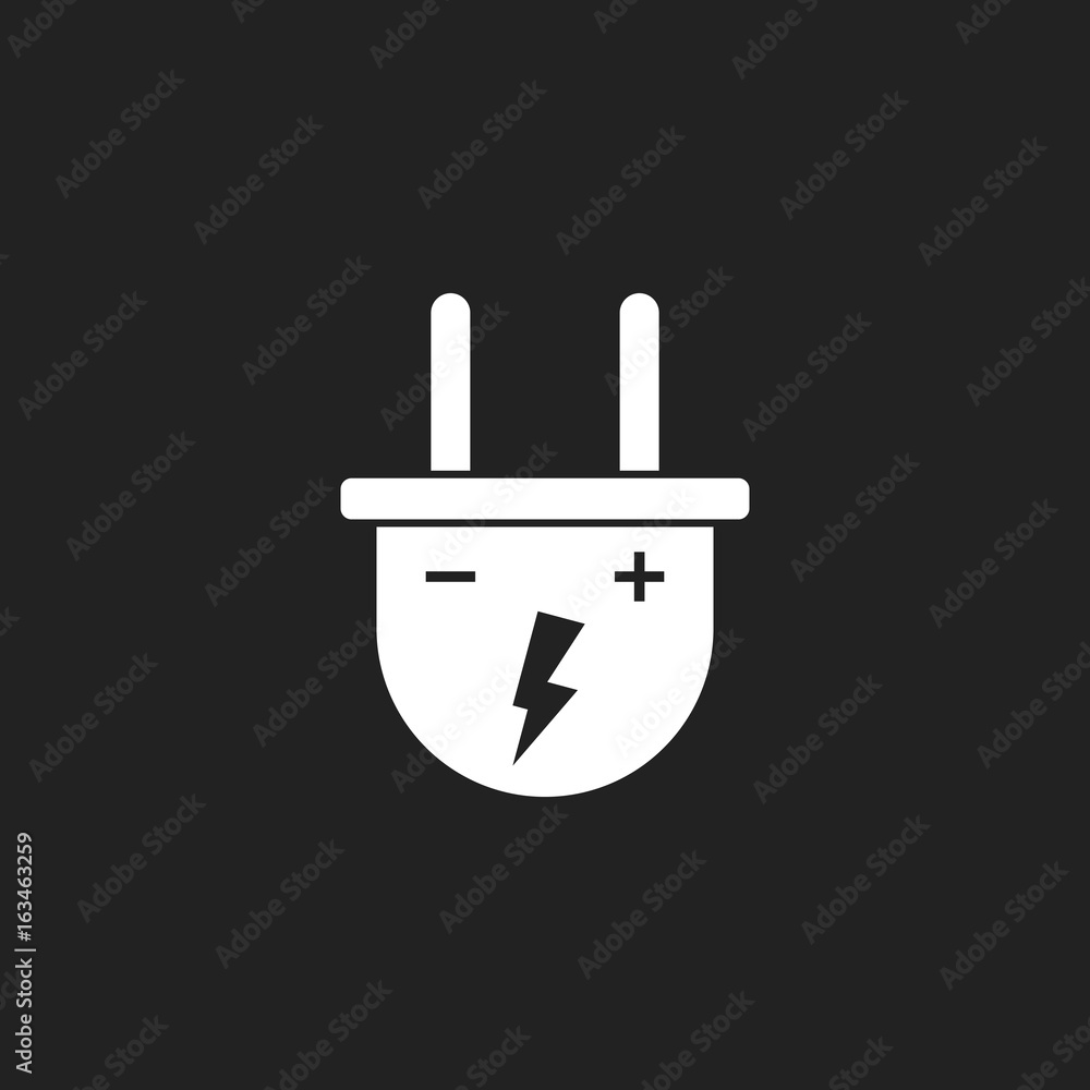 Plug vector icon. Power wire cable flat illustration. Plug vector icon. Power wire cable flat illustration.