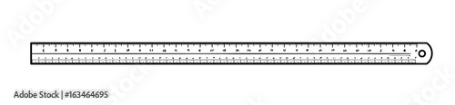 Ruler illustration, drawing, engraving, ink, line art, vector