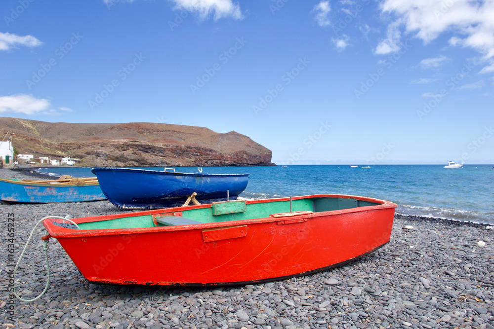 Rowing boat on the beach