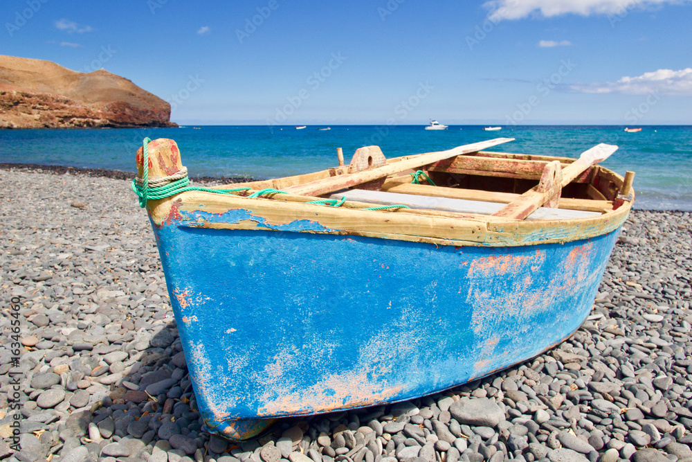 Rowing boat on the beach