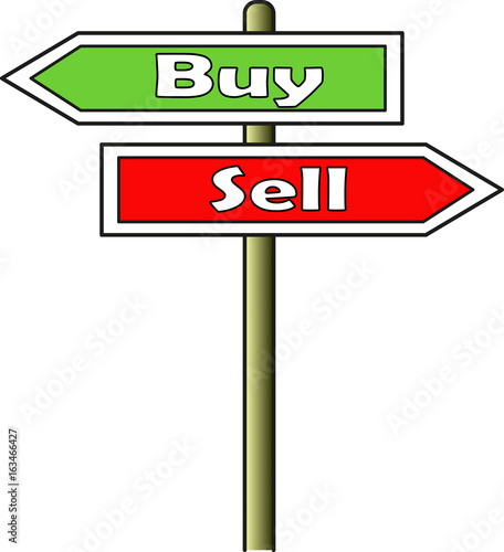 Buy - Sell street sign