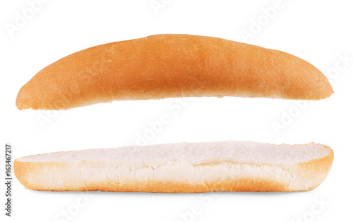 Fotografia, Obraz hot dog buns. Isolated on white background
