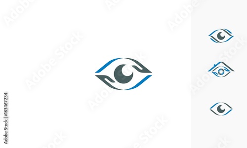 Eye, eye doctor, eye care emblem symbol icon vector logo