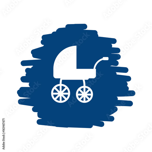 Kinderwagen retro - Handgezeichnete Linien