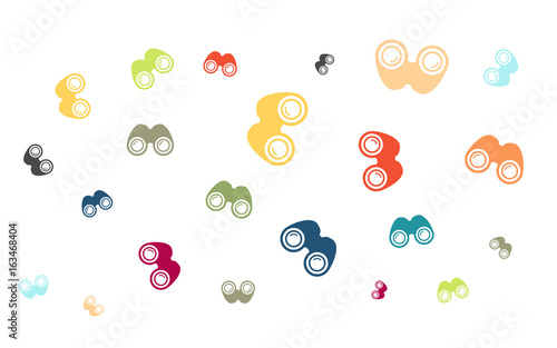 Viele bunte Ferngläser