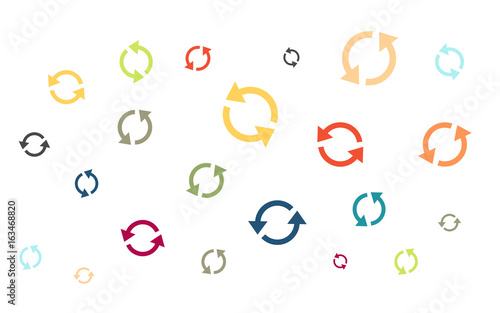Viele bunte Neu-Laden Symbole