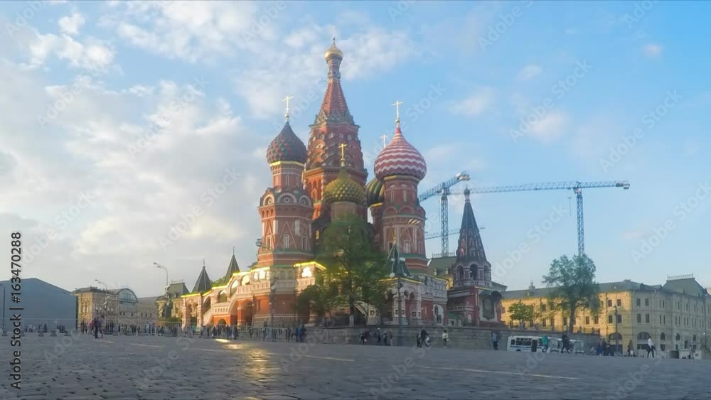 St. Basil's Cathedral On Summer Timelapse St. Basil's Cathedral On Summer Timelapse