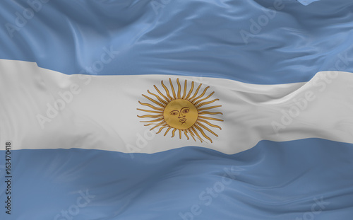  Flag of the Argentina waving in the wind