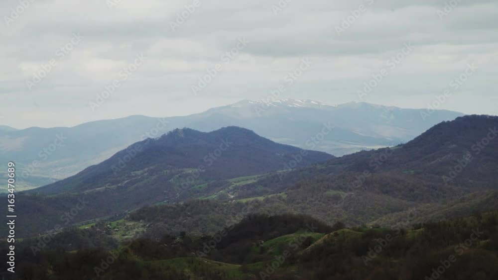 Summer landscape in mountains and dark blue sky Summer landscape in mountains and dark blue sky