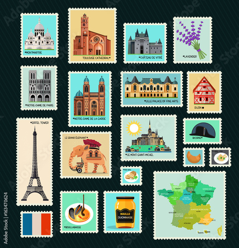 France Travel Stamps.