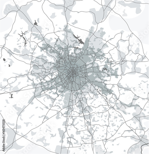 vector map of the city of Moscow, Russia