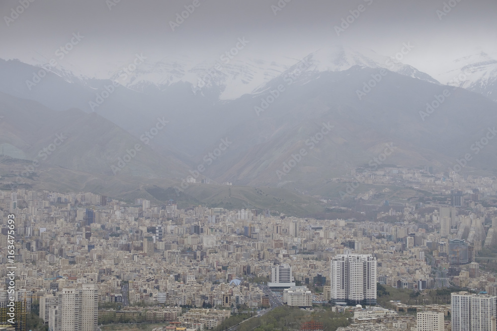 air polution over Tehran, Iran, 2017