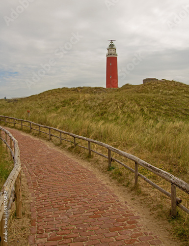 Texel Lighthouse Leutturm mit Gehweg