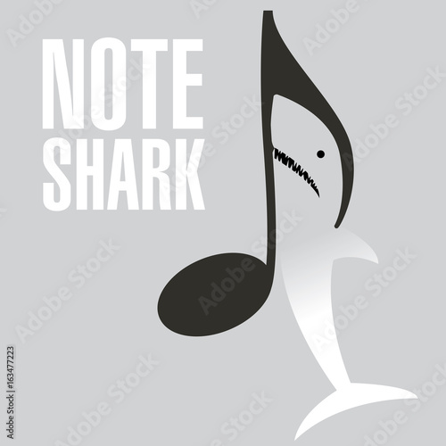 A great white shark not is depicted creatively   