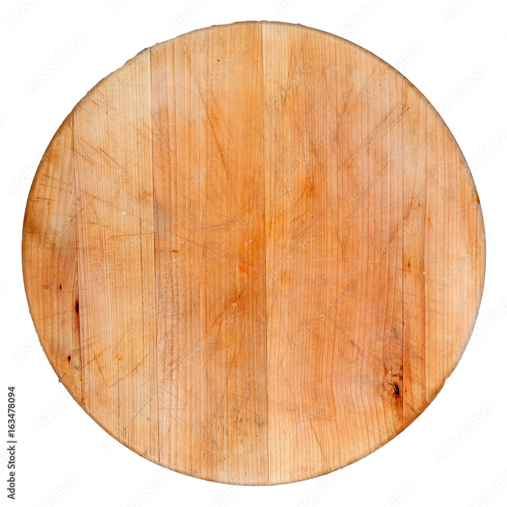 Wooden round board isolated on white Wooden round board isolated on white
