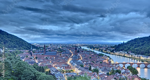 Heidelberg bewölkt am frühen Morgen