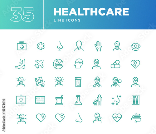 35 Healthcare Line Icons