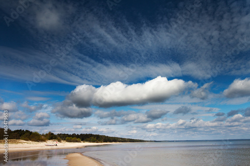 Baltic sea coast  gulf of Riga  Latvia.