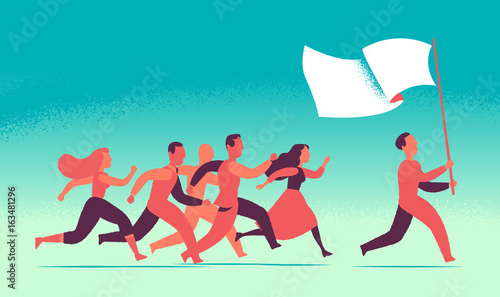 Seguire il leader e un ideale