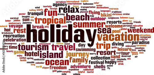 Holiday word cloud