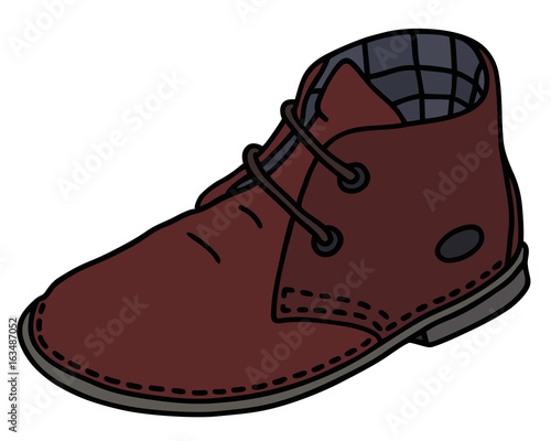 Classic wine suede shoe
