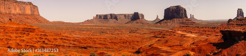 Desert landscape of the valley of monuments. Utah Tourist Attractions