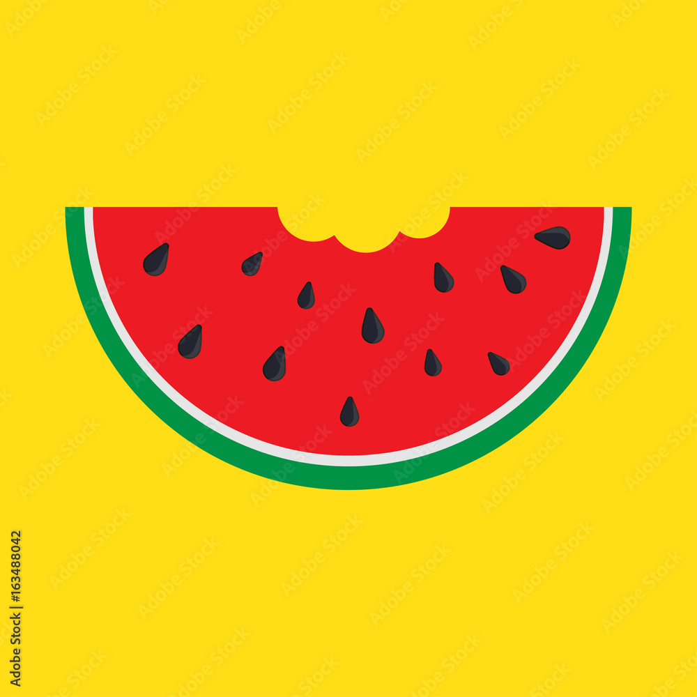 Watermelon Slice, with bite taken off Watermelon Slice, with bite taken off