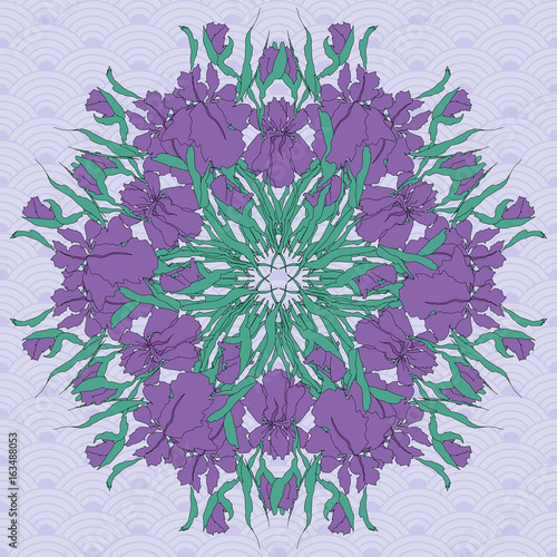 abstract pattern with irises.
