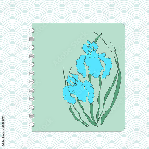 Floral flyer design. Hand-drawing illustration.